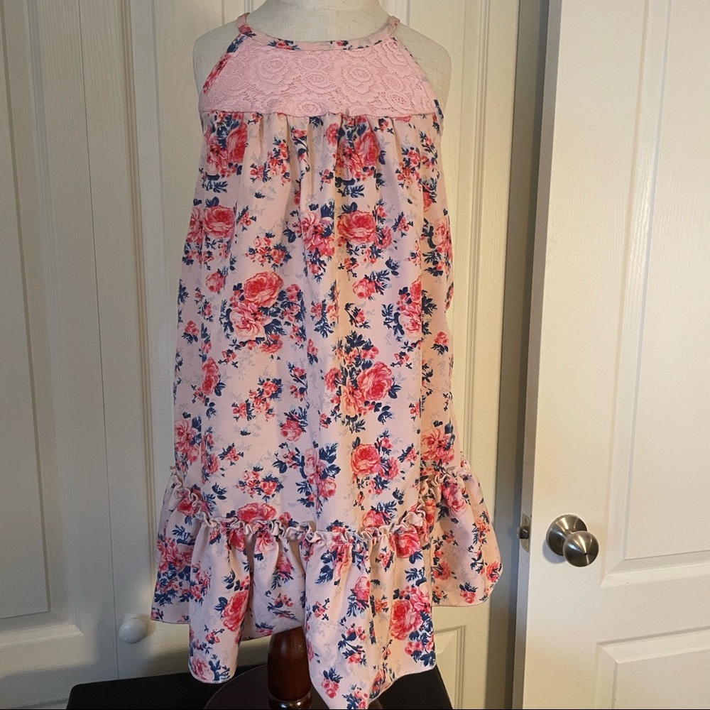Pink floral sundress